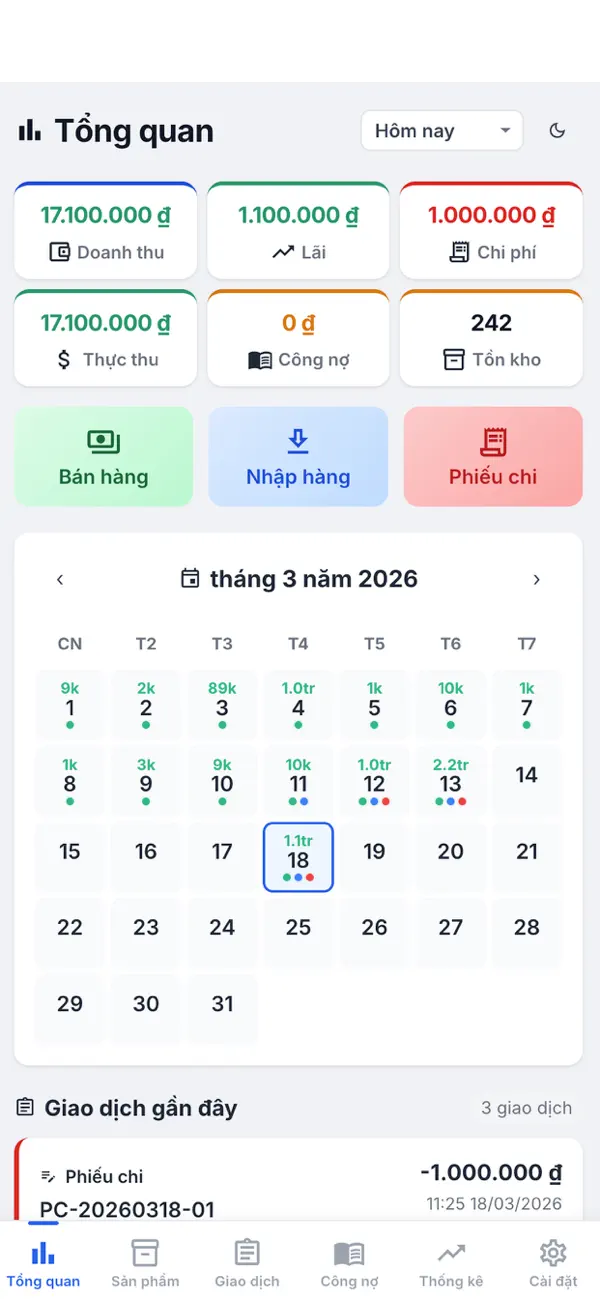 Screenshot #1 pour Sổ Kinh Doanh-Quản lý bán hàng