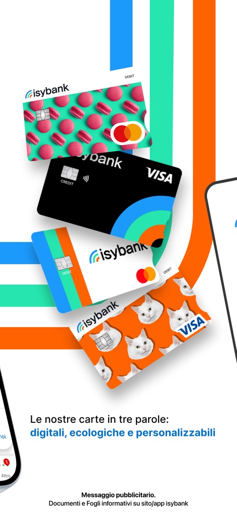 isybank - This view showcases a range of visually distinct debit and credit cards, emphasizing the option for users to personalize their card designs and manage digital payment methods.