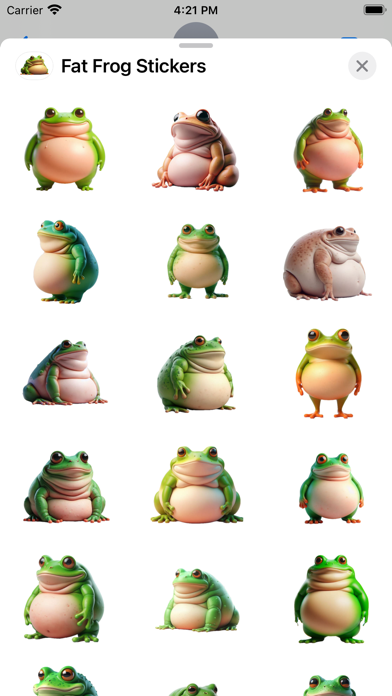 Screenshot #2 pour Fat Frog Stickers