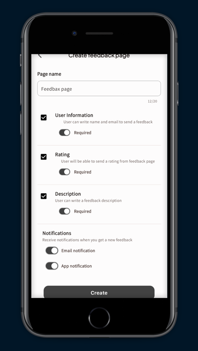 Feedbex - Feedback App Screenshot