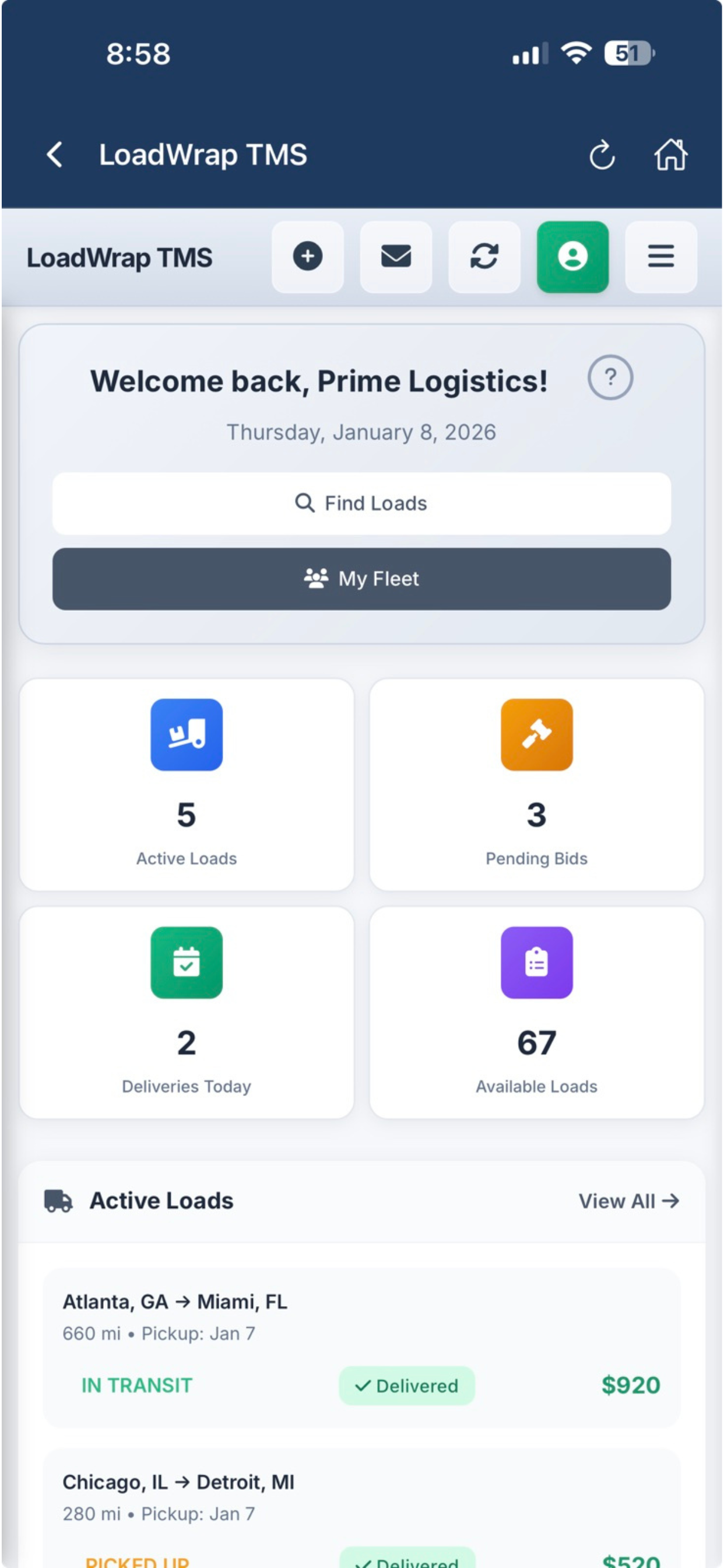 LoadWrap TMS screenshot 5