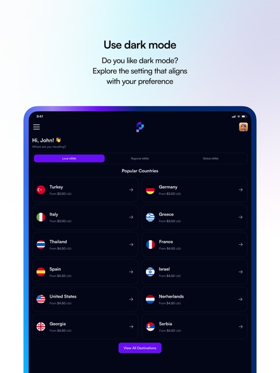 Pocket eSim: Travel & Internet iPad screenshot 5 - Travel app