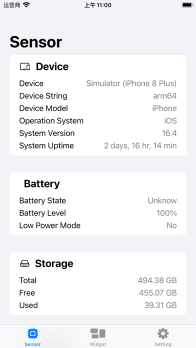 Sensor - Device Monitor iPhone screenshot
