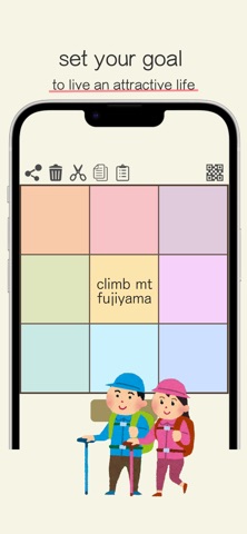 Grid ToDo - Plan 64 Actions iPhone screenshot
