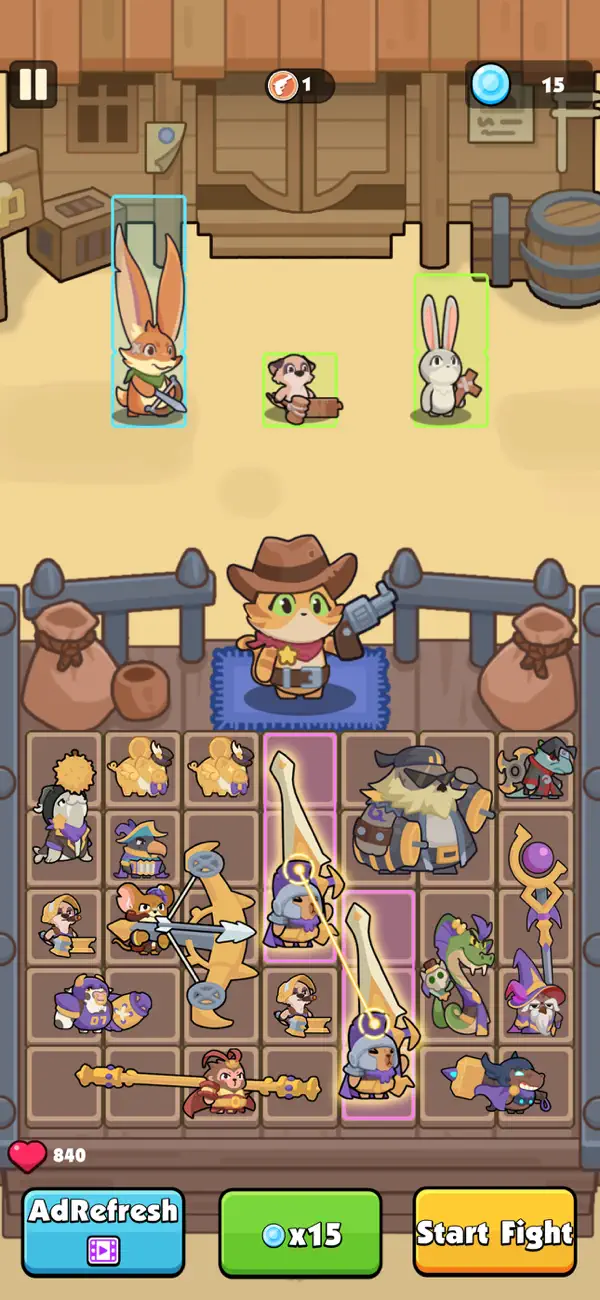 Rumble Paws: Backpack Battle Hack screenshot 1 - iOS game interface