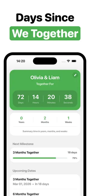 Love Counter Widget: Togethr screenshot 1