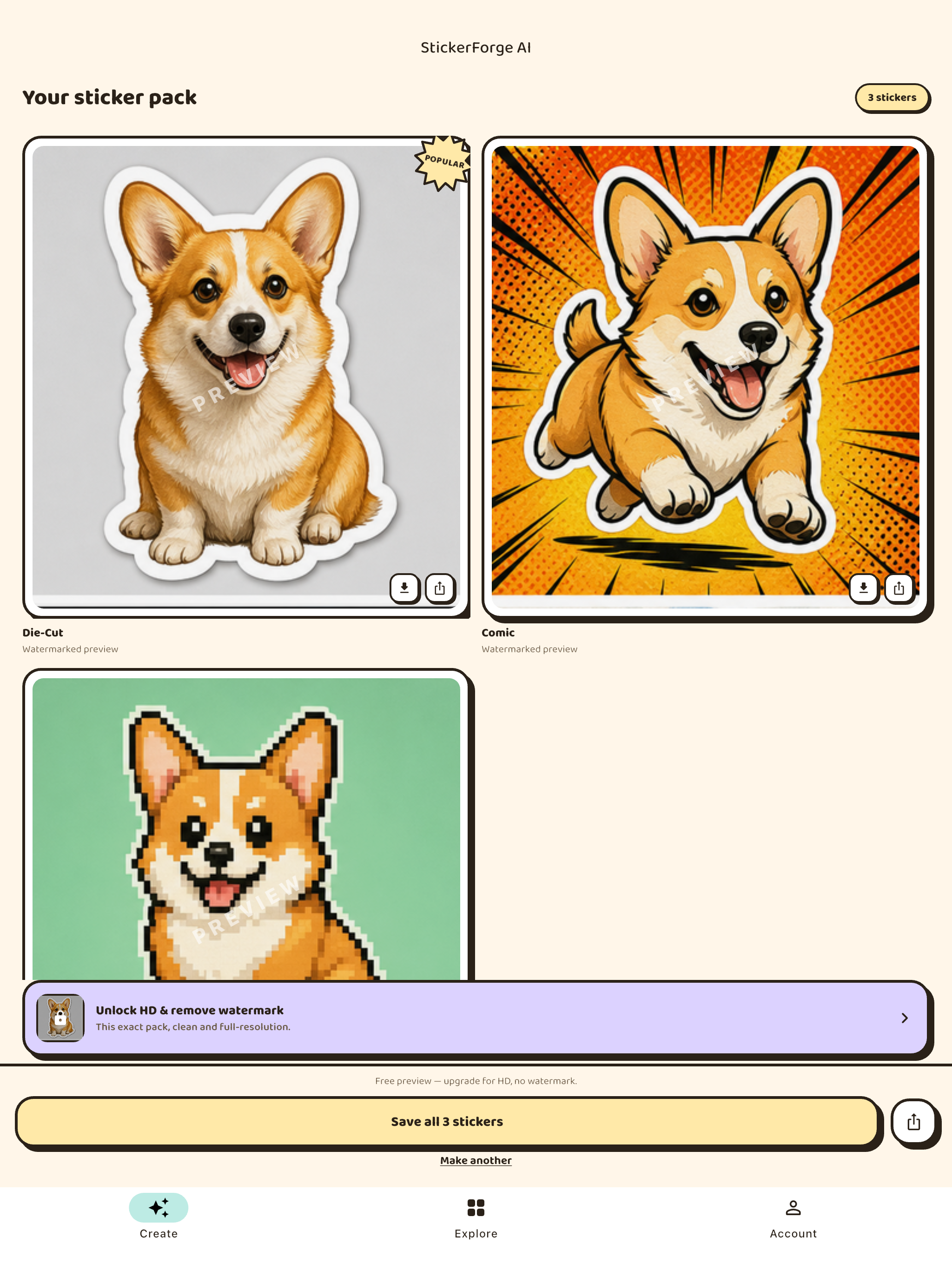 StickerForge AI - Sticker Pack screenshot 10