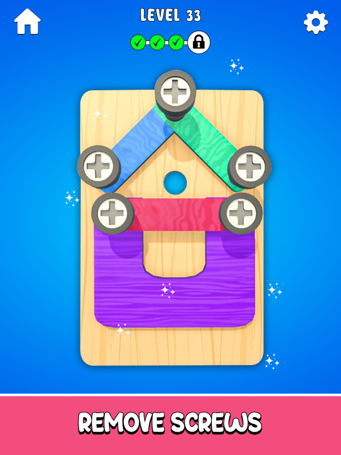 Wood Nuts Bolts Puzzle Games