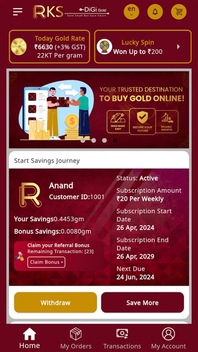 Screenshot 3 of RKS DigiGold App