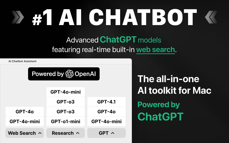 #1. Ask AI Chatbot: Chat Assistant (macOS) Podle: Muhammad Asad
