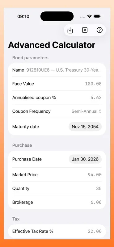 Bond Yield Calculator screenshot 4 of 4