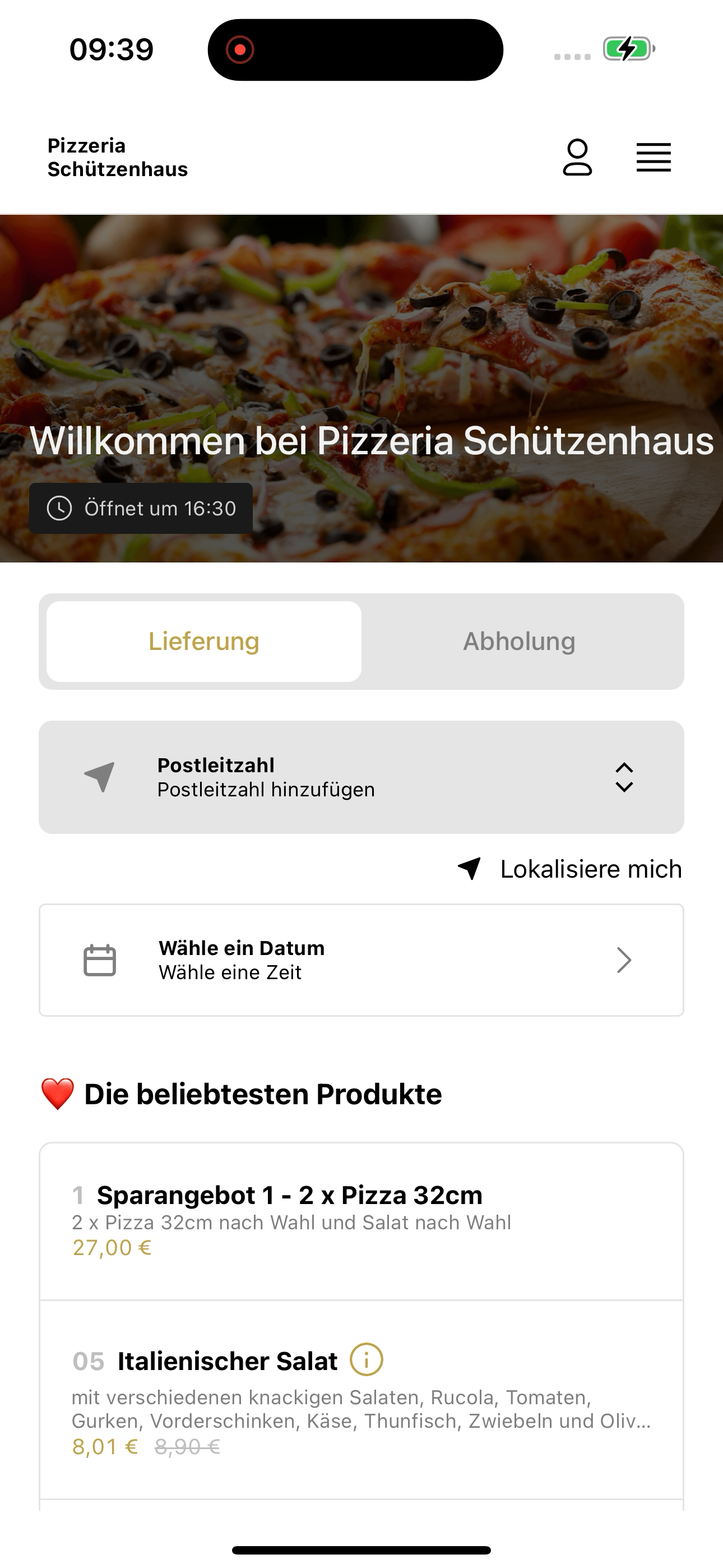 Pizzeria Schützenhaus screenshot 2