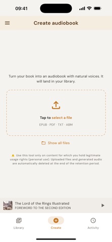 AudioBook Maker & Player iPhone screenshot