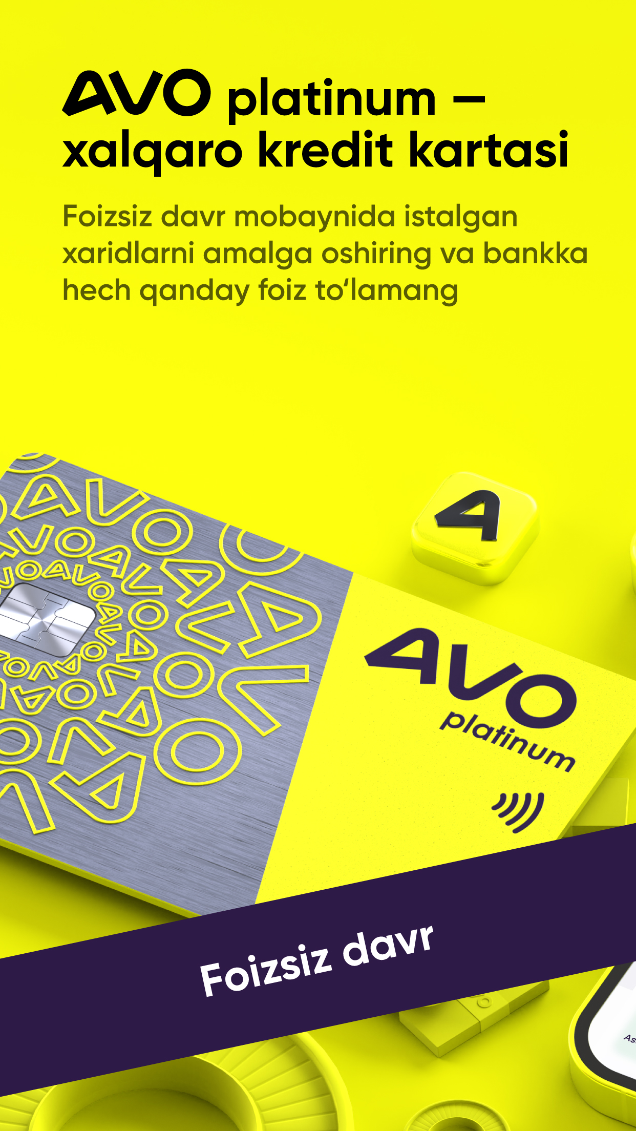 AVO — onlayn bank O'zbekiston