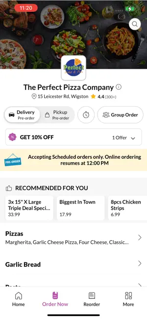 The Perfect Pizza Company. screenshot 2