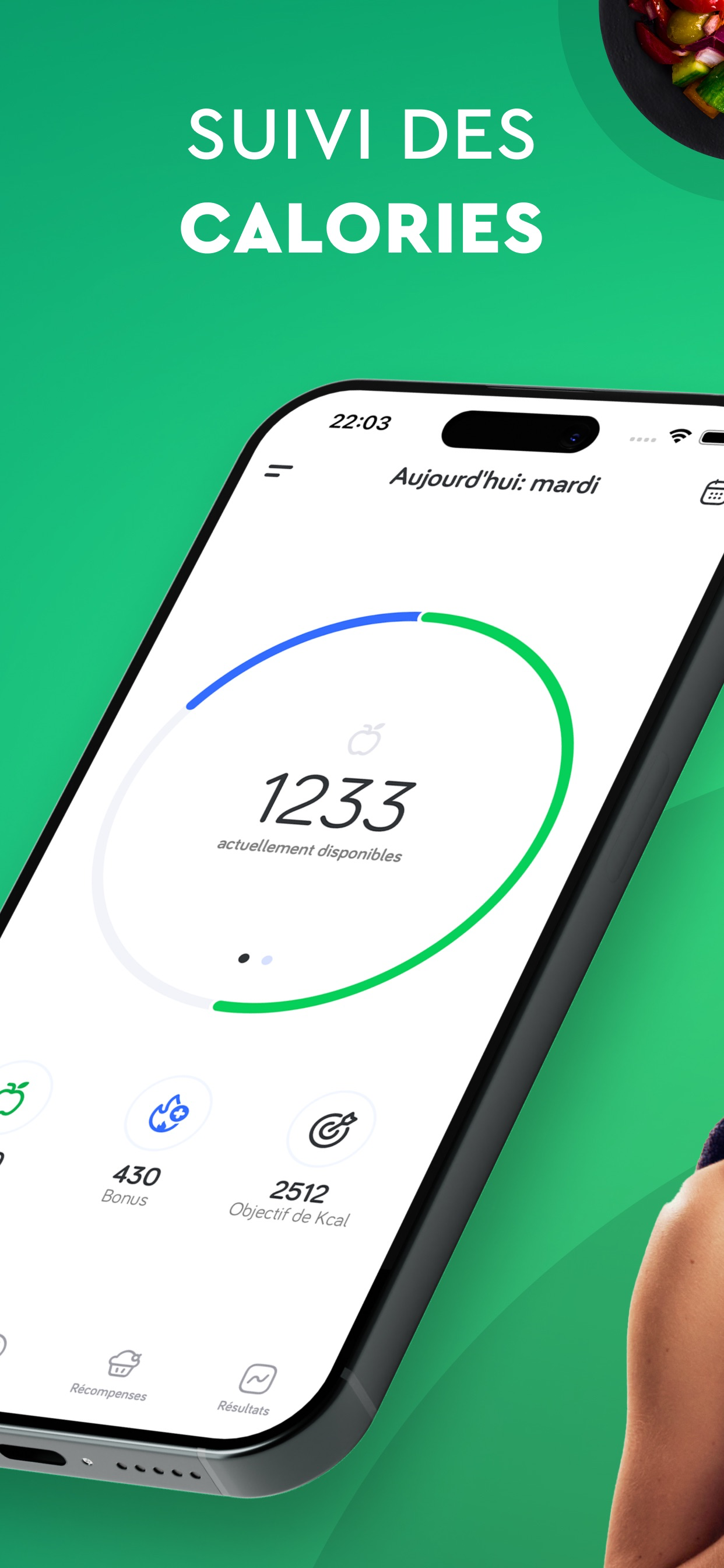 Calcul calorie, proteine Arise