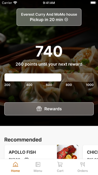 Everest Curry And MoMo house iPhone screenshot 1 - Food & Drink app