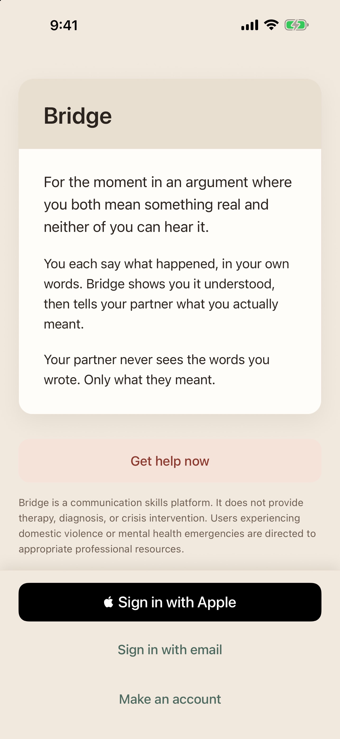 Screenshot 1 of Bridge for Loved Ones