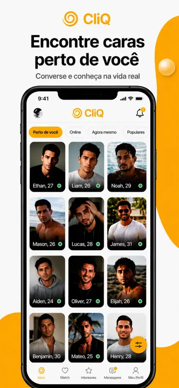 CliQ – Chat e Encontros Gay screenshot 1 of 6