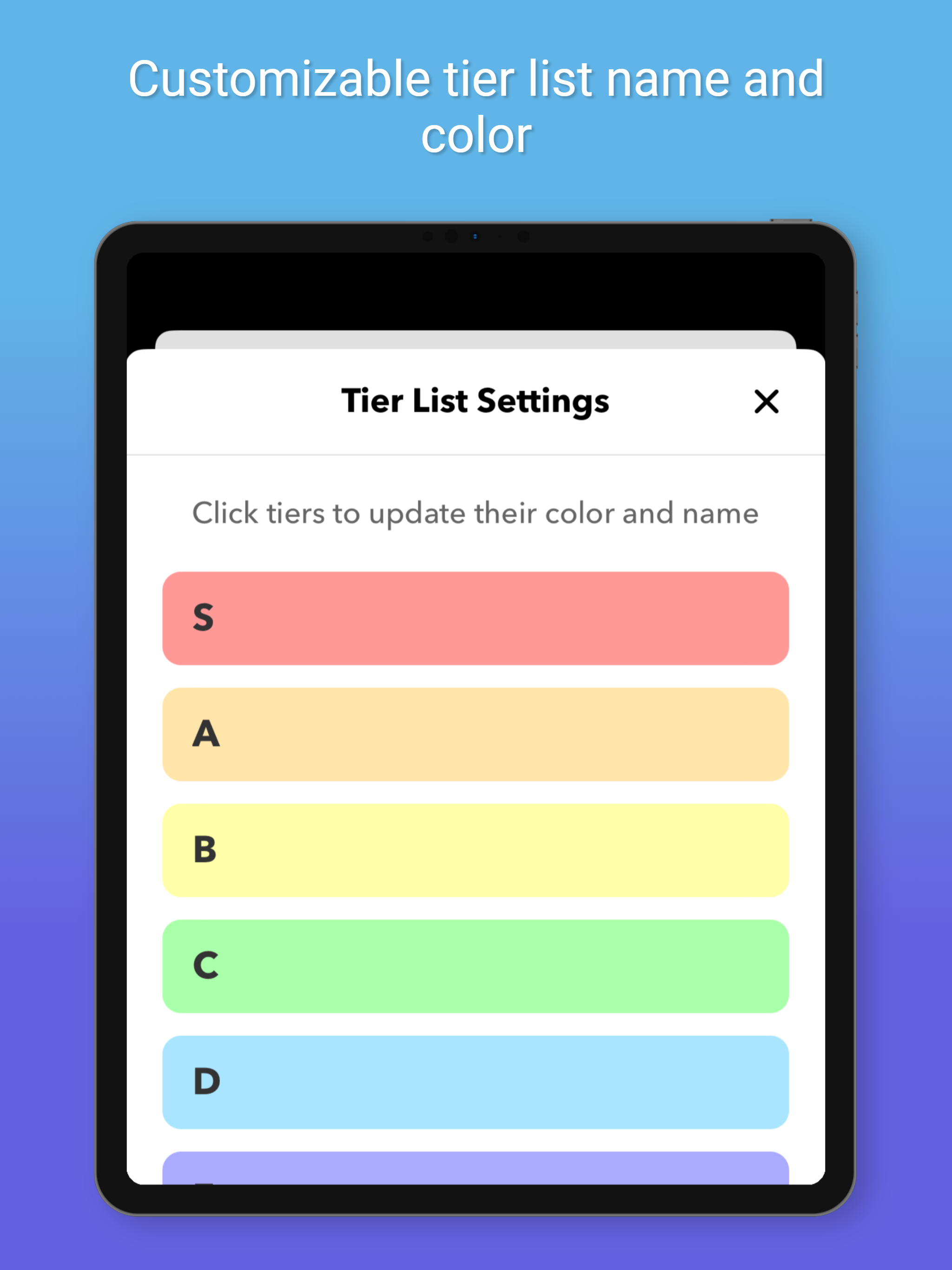 Tier List Ranking: Rank It All