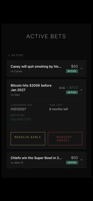 Long Bet - Wager Tracker screenshot 2