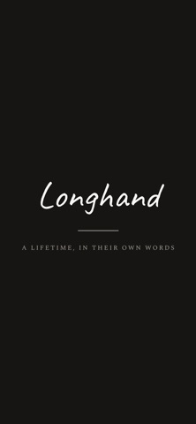 Longhand: Life Story Journal iPhone screenshot