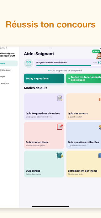 Aide-Soignant Concours QCM Screenshot 1 of 5