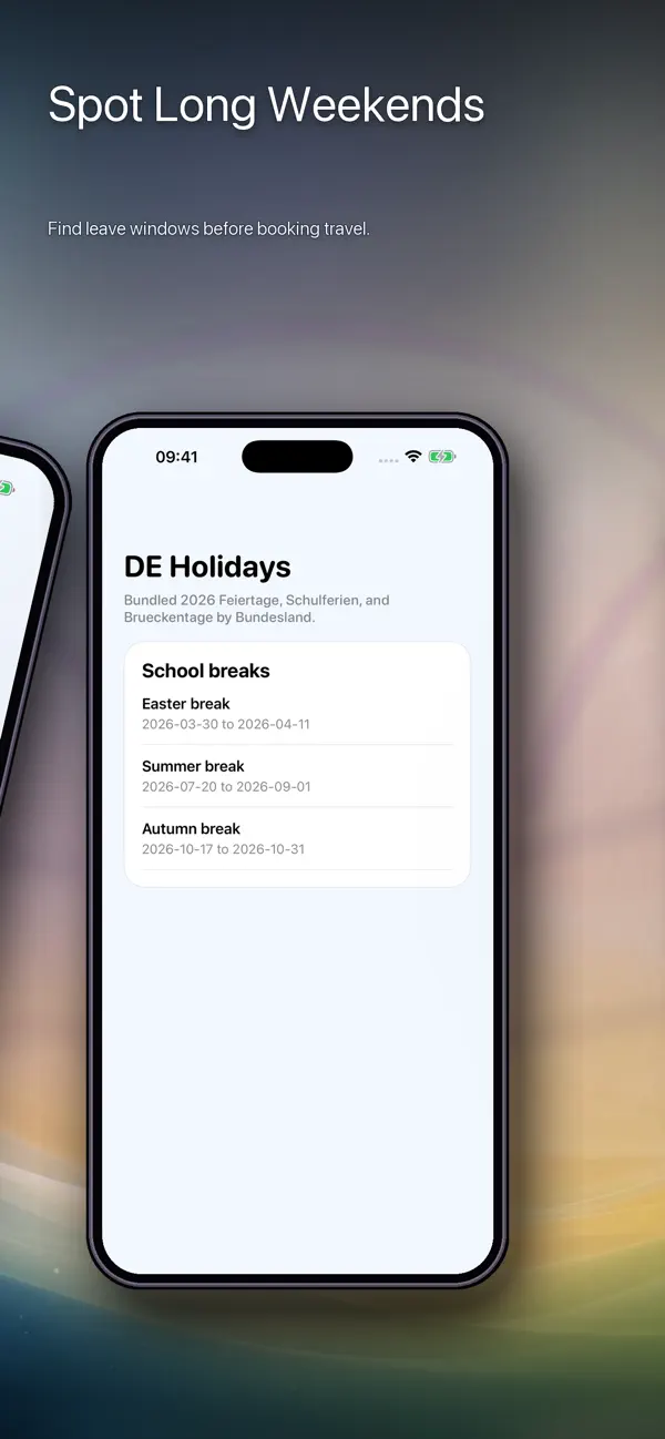 Screenshot #2 pour German Holiday Planner