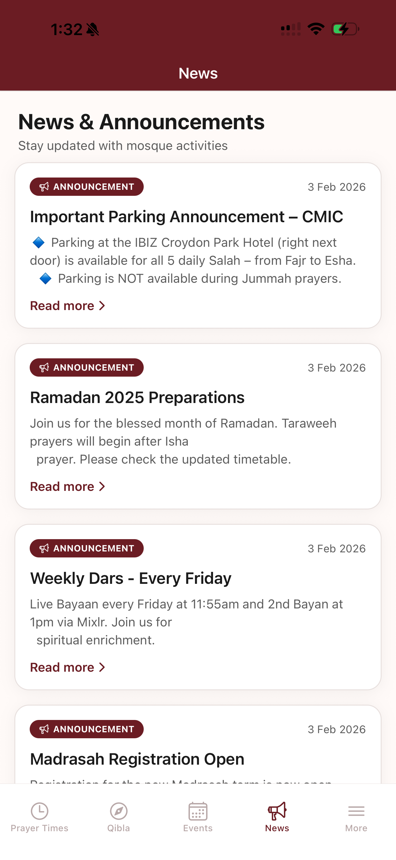 Croydon Mosque (CMIC) screenshot 6