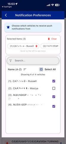 Cellstop Tracking Mobile App iPhone screenshot