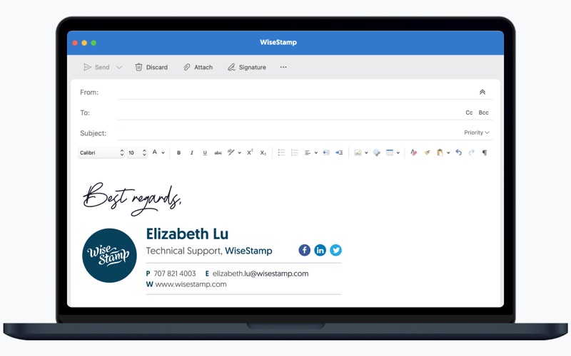Screenshot #1 pour WiseStamp Signature Manager