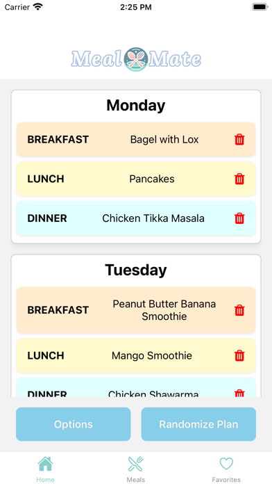 Meal Mate: Meal Planning Screenshot
