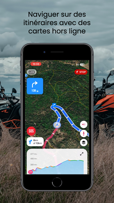 Screenshot #3 pour WHIP LIVE Moto, Bike, Trekking