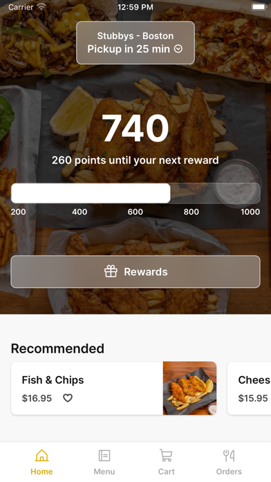 Stubbys - Boston iPhone screenshot 1 - Food & Drink app