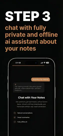 Captura de pantalla de Viska: Notas De IA Privadas en iPhone 3