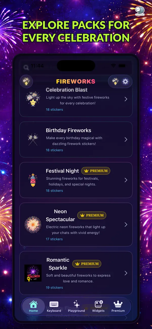 Screenshot #3 pour Fireworks Emoji Stickers by CS