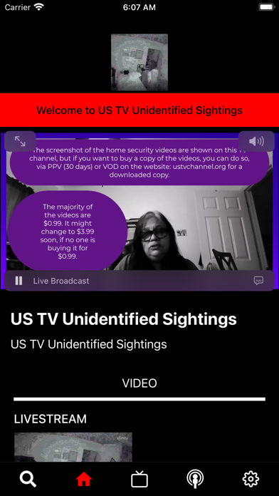 US TV Unidentified Sightings Screenshot
