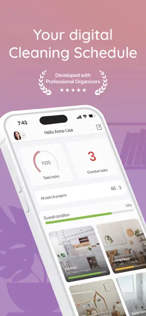 Cleaning Schedule App: BeTidy screenshot 1