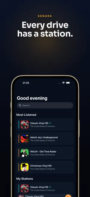 Simple FM Radio: Live Stations screenshot 1