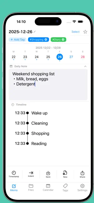 TimeLog – Simple Notes screenshot 3