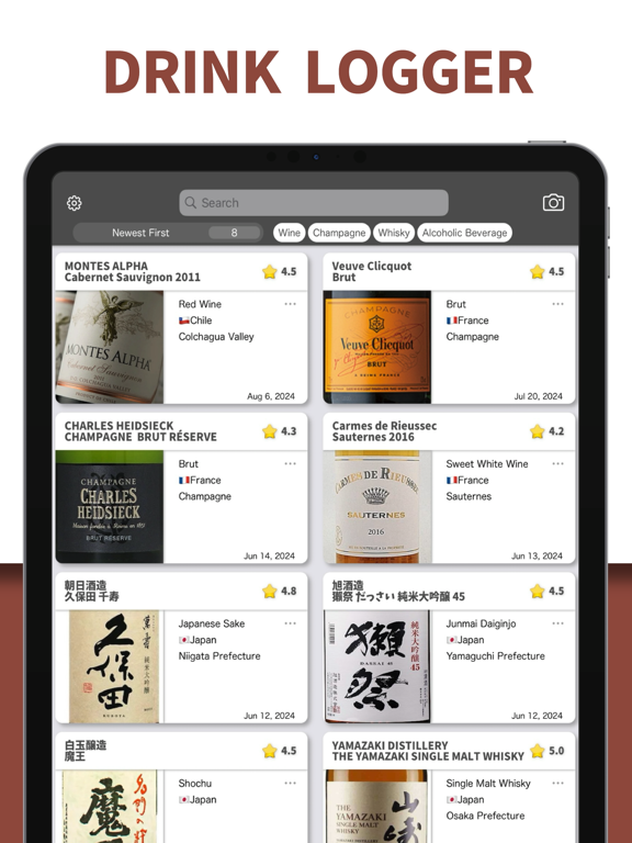 BottleCollection Drink Logger