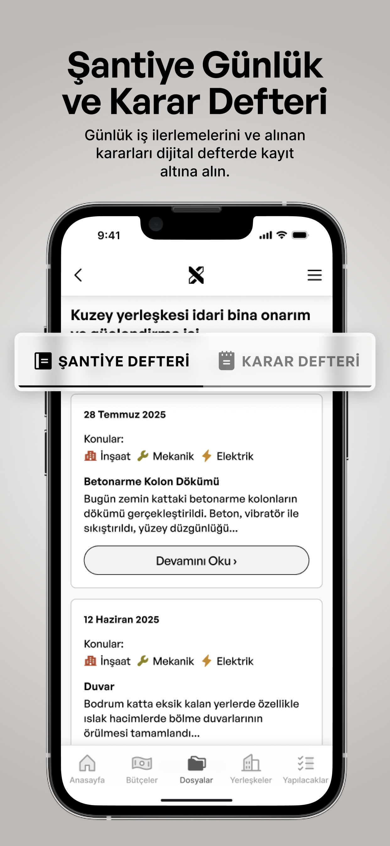 Insaax: Şantiye Takibi