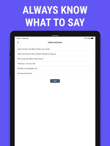 Basic English conversation iPad screenshot