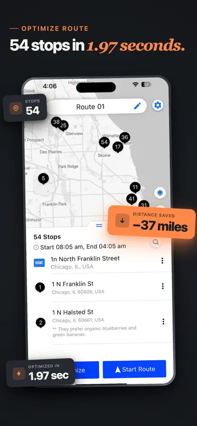 Upper: Delivery Route Planner screenshot 3
