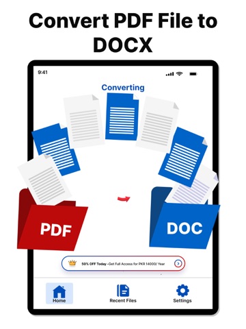 PDF to Word Converter - Docs iPad screenshot