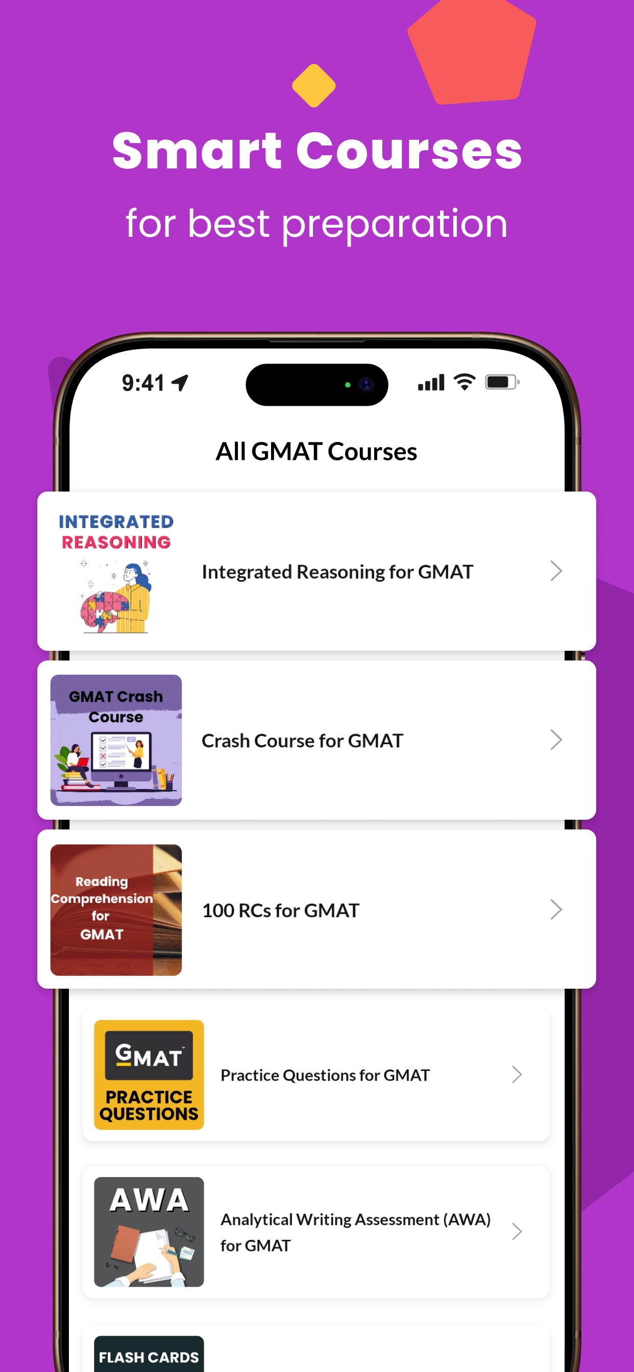 GMAT Exam Prep App, Mock tests