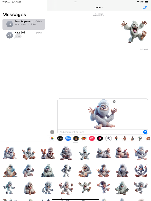 Screenshot #5 pour Goofy Yeti Stickers