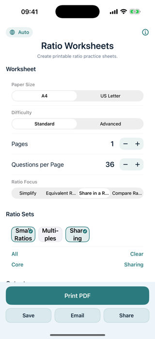 Ratio Worksheets Screenshot 3 of 4