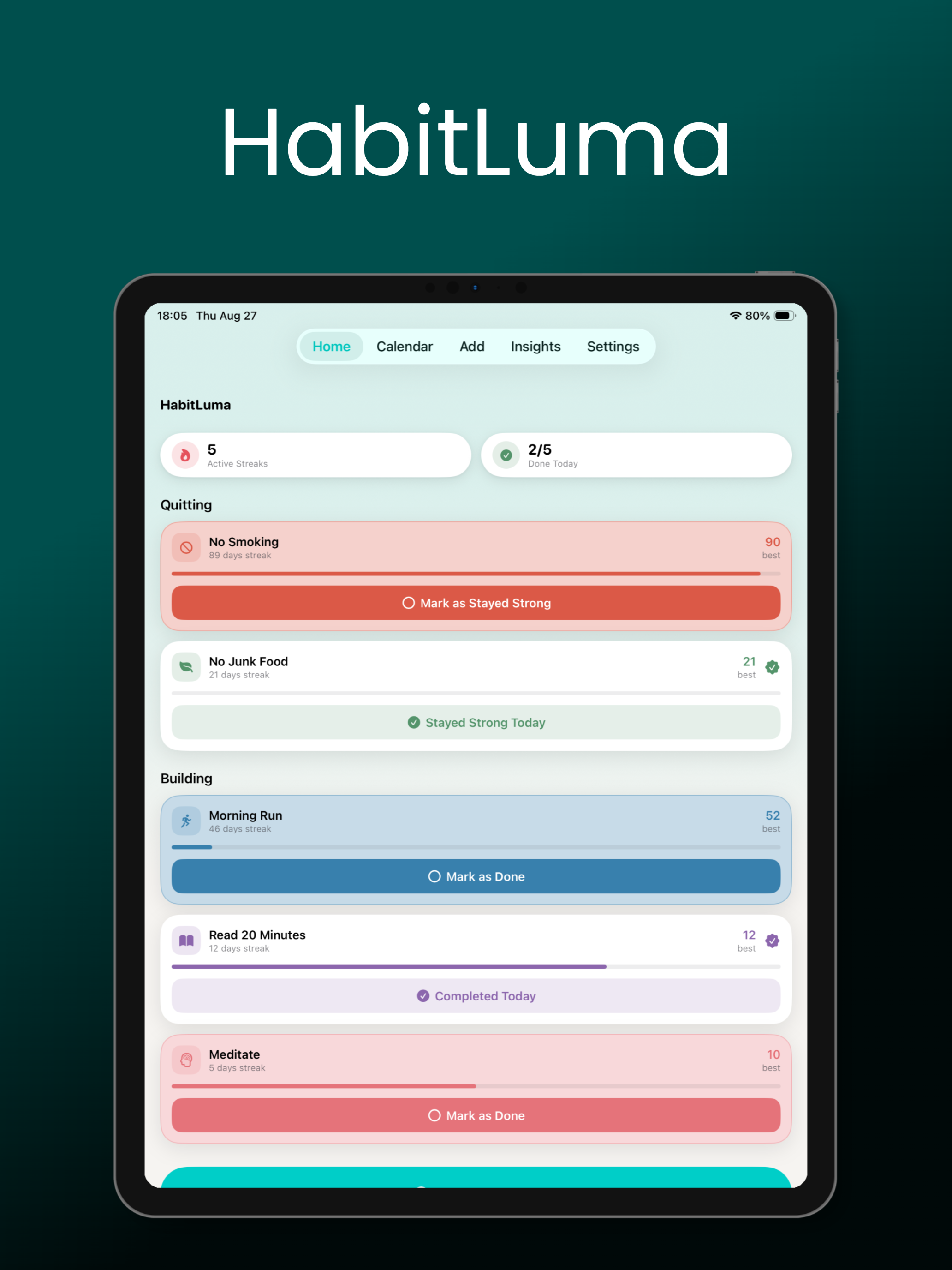HabitLuma - Quit Bad Habits screenshot 6