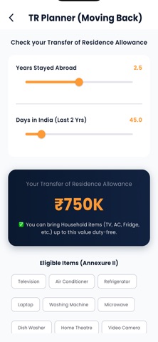 NRI Track - Tax Residency screenshot